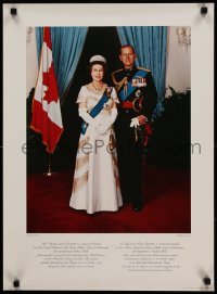 4z365 QUEEN ELIZABETH II/PRINCE PHILIP, DUKE OF EDINBURGH 19x25 Canadian special '77 great image!