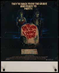 4z367 RETURN OF THE LIVING DEAD 17x20 special '85 punk rock zombies by tombstone ready to party!
