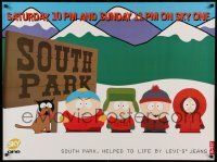 4z220 SOUTH PARK English tv poster '90s Matt Stone, Trey Parker, Eric Cartman, Kenny, Stan Marsh!