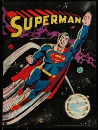 4z376 SUPERMAN 2-sided 18x24 special '79 cool art, Superman Conquers Space!