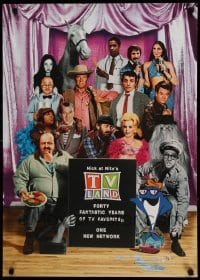 4z222 TV LAND tv poster '90s cool image of many different television characters!