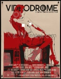 4z170 VIDEODROME signed #1/1 19x25 art print R11 by Jay Shaw, only glow-in-the-dark variant!