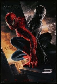 4z904 SPIDER-MAN 3 teaser DS 1sh '07 Sam Raimi, greatest battle, Tobey Maguire in red/black suits!