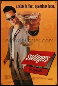 4z933 SWINGERS 1sh '96 partying Vince Vaughn with giant martini, directed by Doug Liman!