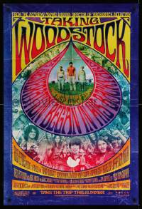 4z939 TAKING WOODSTOCK advance DS 1sh '09 Ang Lee, cool psychedelic design & art!