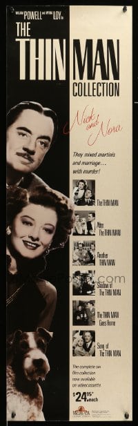 4z423 THIN MAN COLLECTION 12x40 video poster '05 William Powell & Myrna Loy!
