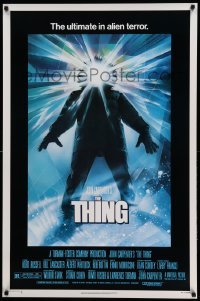 4z949 THING 1sh '82 John Carpenter classic sci-fi horror, Drew Struzan, regular credit design!