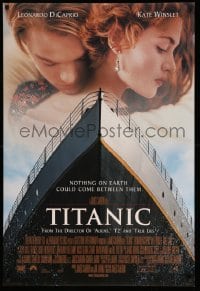 4z955 TITANIC style A revised int'l DS 1sh '97 Leonardo DiCaprio, Kate Winslet, James Cameron!