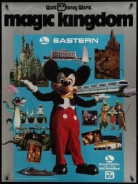 4z238 WALT DISNEY WORLD 30x40 travel poster '83 great images from the theme park, Fly Eastern!