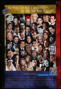 4z426 WARNER BROS: 75 YEARS ENTERTAINING THE WORLD 27x40 video poster '98 many actors!