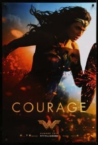 4z991 WONDER WOMAN teaser DS 1sh '17 sexiest Gal Gadot in title role/Diana Prince, Courage!