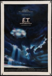 5a069 E.T. THE EXTRA TERRESTRIAL linen advance 1sh '82 different spaceship in clouds art by Alvin!