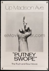 5a205 PUTNEY SWOPE linen 1sh '69 Robert Downey Sr., classic image of black girl as middle finger!