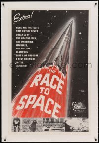 5a206 RACE TO SPACE linen 1sh '59 incredible machines & brilliant teamwork brought it to you!