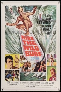 5a219 RIDE THE WILD SURF linen 1sh '64 Fabian, ultimate poster for surfers to display on their wall!