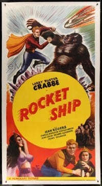 5b048 ROCKET SHIP linen 3sh R50 Buster Crabbe, feature version of serial