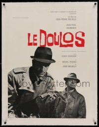 5b148 LE DOULOS linen French 24x31 '63 Jean-Paul Belmondo, directed by Jean-Pierre Melville!