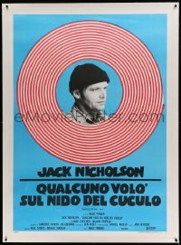 5b009 ONE FLEW OVER THE CUCKOO'S NEST linen Italian 1p R70s Jack Nicholson & Milos Forman classic!