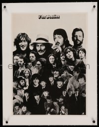 5b087 BEATLES linen 18x24 music poster '70s great photo montage of John, Paul, Ringo & George!