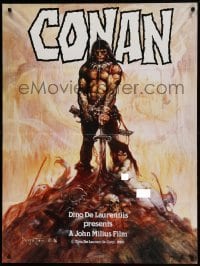 5c013 CONAN THE BARBARIAN 30x40 '80 Frank Frazetta art, not used when it was made 2 years later!