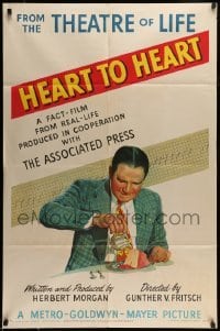 5c031 HEART TO HEART 1sh '49 the new problem of heart disease caused by stress & overeating, rare!