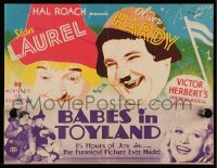 5c016 BABES IN TOYLAND herald '34 great art of Laurel & Hardy in the funniest picture ever made!