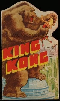 5c017 KING KONG die-cut herald '33 many wonderful special effects scenes with great monster art!