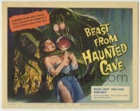 5c088 BEAST FROM HAUNTED CAVE TC '59 Roger Corman, best art of monster & uncensored sexy woman!