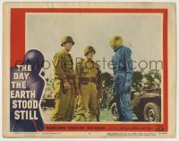 5c078 DAY THE EARTH STOOD STILL LC #4 '51 Robert Wise, Michael Rennie as Klaatu by soldiers!