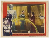 5c077 DAY THE EARTH STOOD STILL LC #5 '51 Michael Rennie, Patricia Neal & Gort in ship!