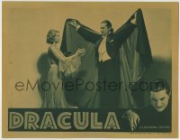 5c130 DRACULA LC R38 hypnotized Helen Chandler with vampire Bela Lugosi with arms & cape extended!