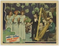 5c069 HOLD THAT GHOST LC '41 The Andrews Sisters sing along with Ted Lewis in tuxedo by harp!