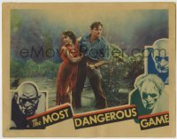 5c147 MOST DANGEROUS GAME LC '32 Joel McCrea & Fay Wray being hunted in jungle, ultra rare!