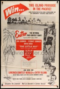 5c037 LITTLE HUT 1sh '57 special promotion for trip to island paradise in Pacific, ultra rare!