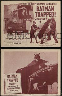 5c057 NEW ADVENTURES OF BATMAN & ROBIN 4 chapter 4 LCs '49 Robert Lowery & John Duncan in costume!