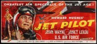 5d115 JET PILOT 24sh '57 gigantic Ren Wicks art of John Wayne & Janet Leigh, Howard Hughes, rare!