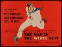 5d232 MAN IN THE WHITE SUIT British quad '51 Alec Guinness art, classic Ealing comedy, very rare!