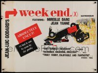 5d234 WEEK END British quad '68 Jean-Luc Godard, absolutely uncut, art of gruesome car crash!
