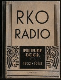 5d026 RKO RADIO PICTURES 1932-33 foil hardcover campaign book '32 incredible King Kong 2-page ad!