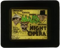 5d006 NIGHT AT THE OPERA glass slide '35 Hirschfeld art of Marx Brothers Groucho, Chico & Harpo!
