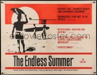 5d098 ENDLESS SUMMER 1/2sh '67 John Van Hamersveld art, Bruce Brown surfing classic, ultra rare!