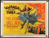 5d159 YOLANDA & THE THIEF style A 1/2sh '45 art of Fred Astaire dancing with sexy Lucille Bremer!