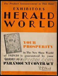 5d045 EXHIBITORS HERALD WORLD exhibitor magazine June 22, 1929 contains Fox 1929-30 campaign book!