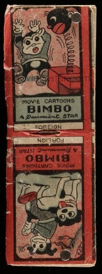 5d004 BIMBO FLIPBOOK 2x5 cartoon flip book '30s turn the pages and watch the cartoon move!
