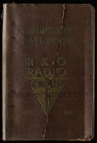5d016 RKO RADIO PICTURES DATE BOOK 1935-36 5x7 hardcover exhibitor's date book '35 six-ring binder