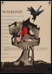 5d265 I VITELLONI Polish 23x33 '58 Federico Fellini's The Young & The Passionate, Cieslewicz art!