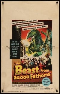 5d063 BEAST FROM 20,000 FATHOMS WC '53 Ray Bradbury tale of the sea's master beast of the ages!