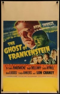 5d068 GHOST OF FRANKENSTEIN WC '42 monster Lon Chaney Jr., Bela Lugosi, Evelyn Ankers, ultra rare!