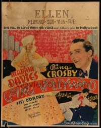 5d104 GOING HOLLYWOOD jumbo WC '33 Marion Davies fell in love with Bing Crosby's voice, very rare!