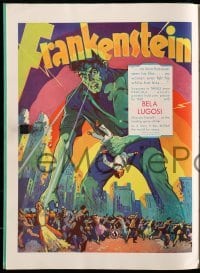 5d040 UNIVERSAL 1931-32 campaign book '31 incredible full-color images, Frankenstein w/Lugosi, rare